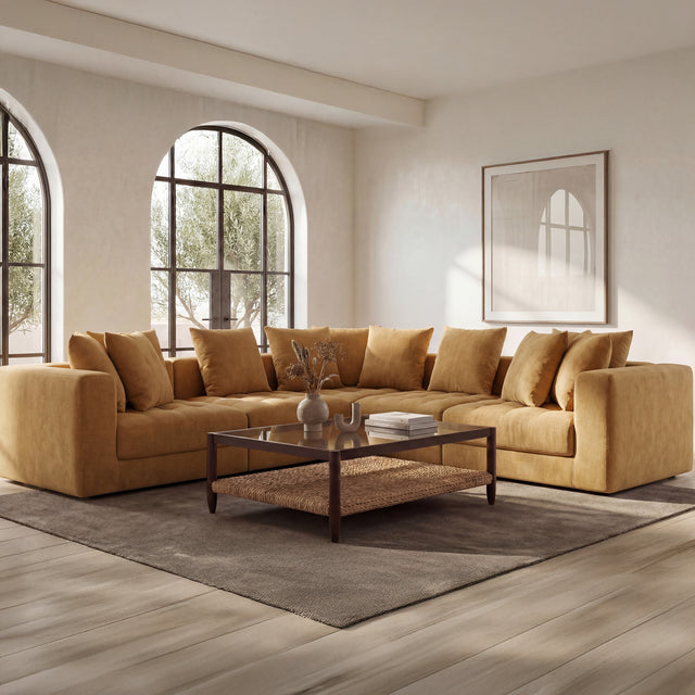 DAVIE CORNER CHAIR GOLDEN YELLOW