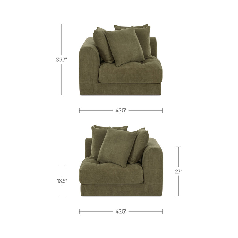 DAVIE CORNER CHAIR GOLDEN YELLOW
