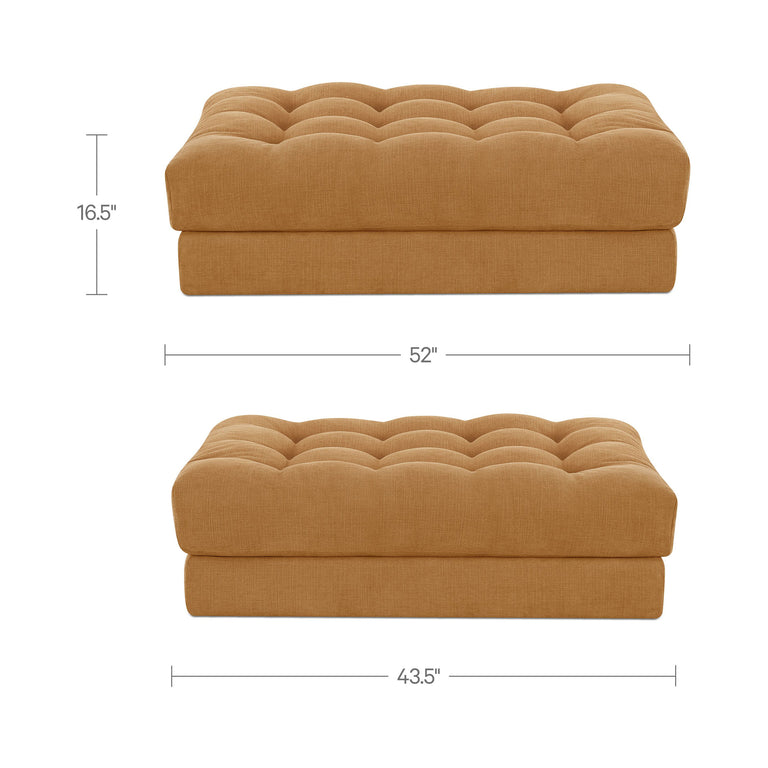 DAVIE OTTOMAN GOLDEN YELLOW