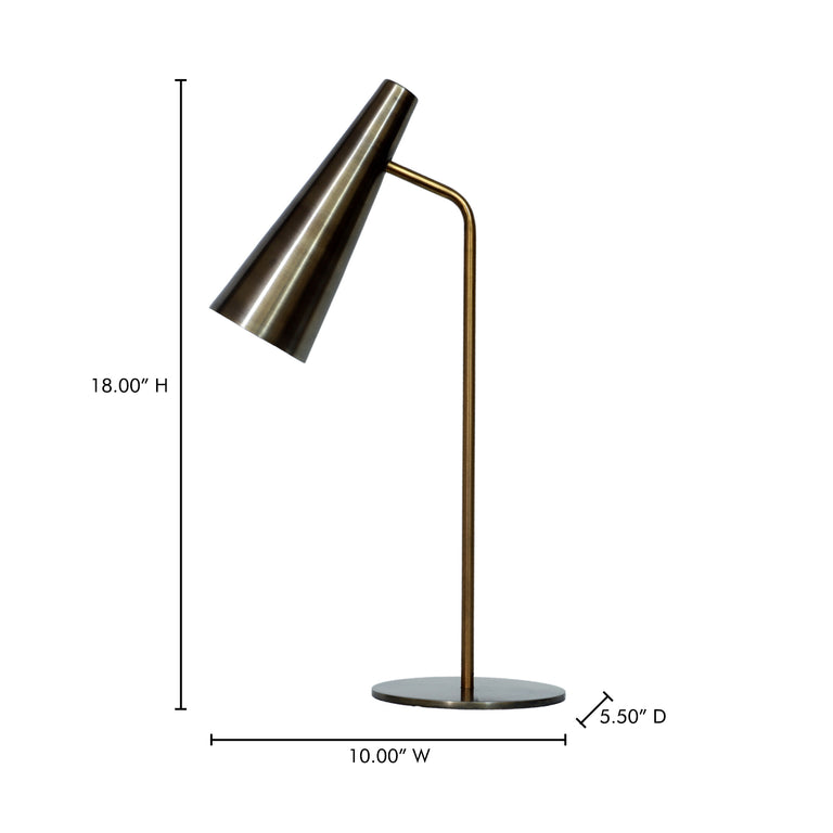 TRUMPET TABLE LAMP GOLD