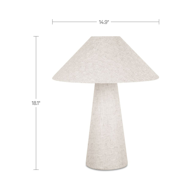 NORI TABLE LAMP FLECKED WHITE