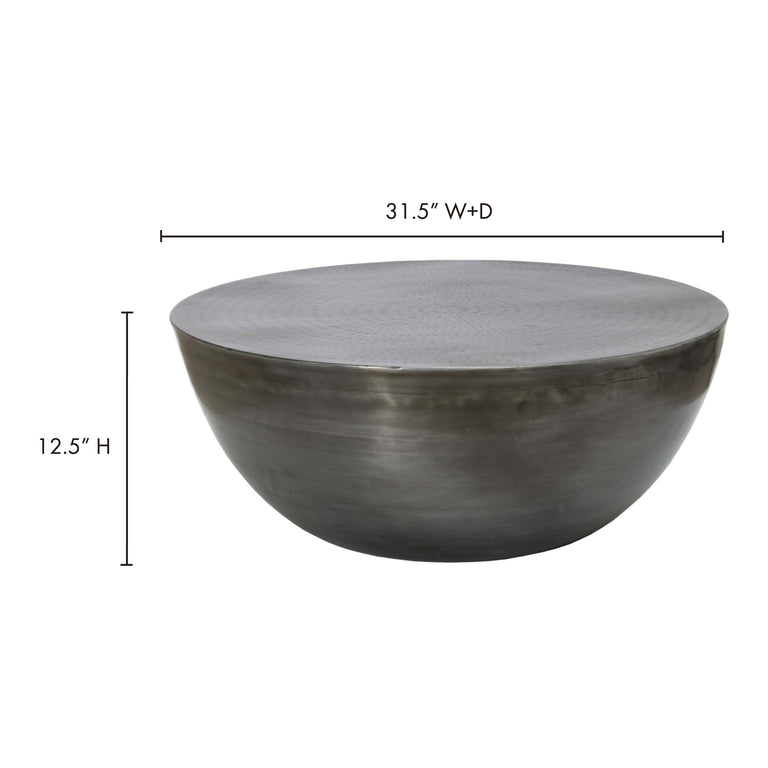 CONGA COFFEE TABLE ANTIQUE ZINC