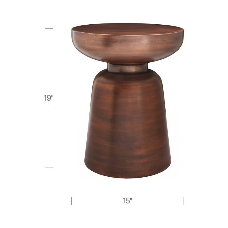 ARTHUR ACCENT TABLE ANTIQUE COPPER