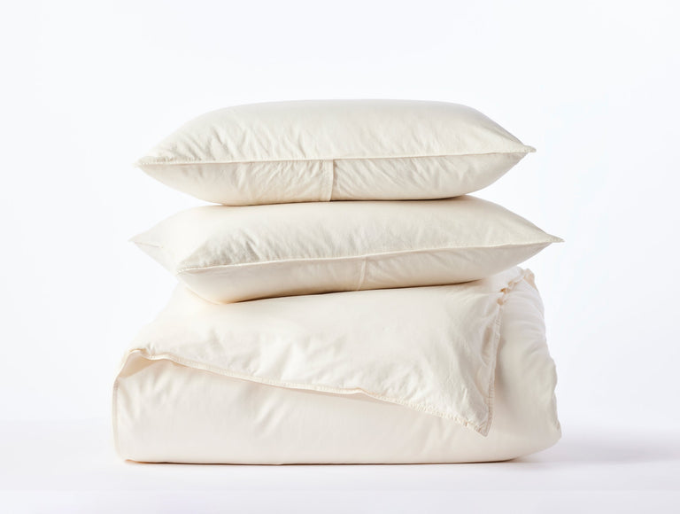 ORGANIC CRINKLED PERCALE™ DUVET SET | BEDDING