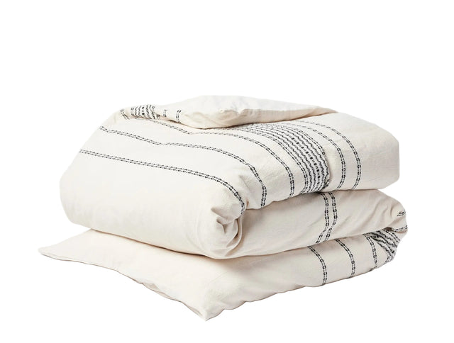 RIPPLED STRIPE ORGANIC DUVET COVER
