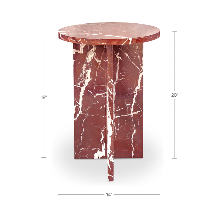 GRACE ACCENT TABLE BLACK MARBLE