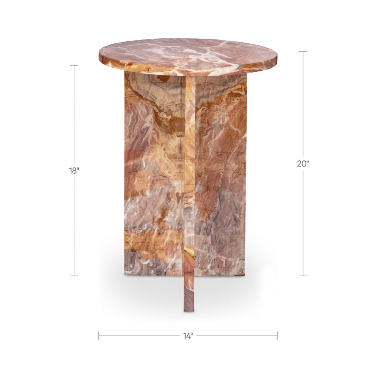 GRACE ACCENT TABLE BLACK MARBLE