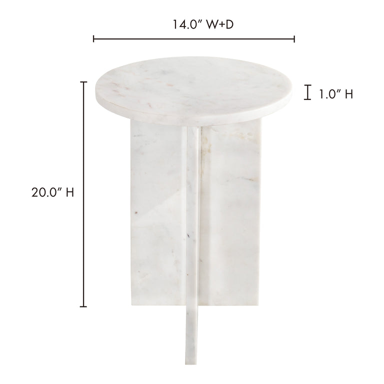 GRACE ACCENT TABLE BLACK MARBLE