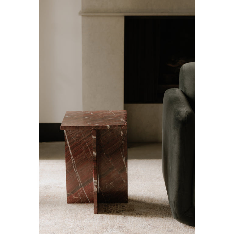 BLAIR ACCENT TABLE GOLDEN FOREST MARBLE