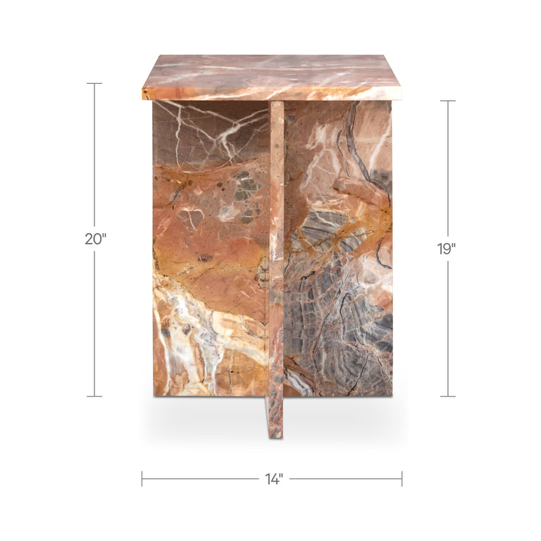 BLAIR ACCENT TABLE GOLDEN FOREST MARBLE