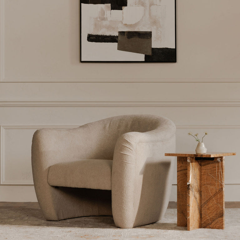 BLAIR ACCENT TABLE GOLDEN FOREST MARBLE