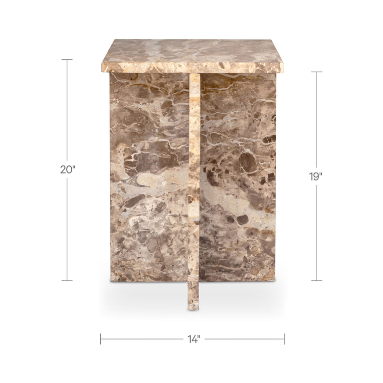 BLAIR ACCENT TABLE GOLDEN FOREST MARBLE