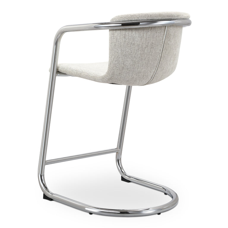 FREEMAN CHROME FRAME COUNTER STOOL BLENDED CREAM - SET OF TWO