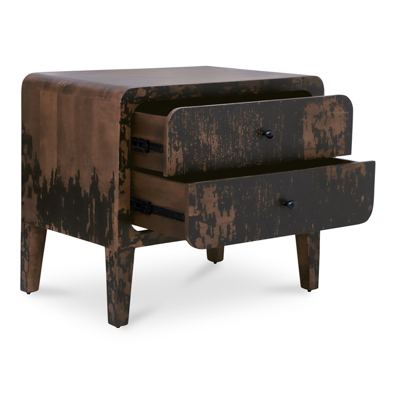 IRIS NIGHTSTAND DISTRESSED BLACK