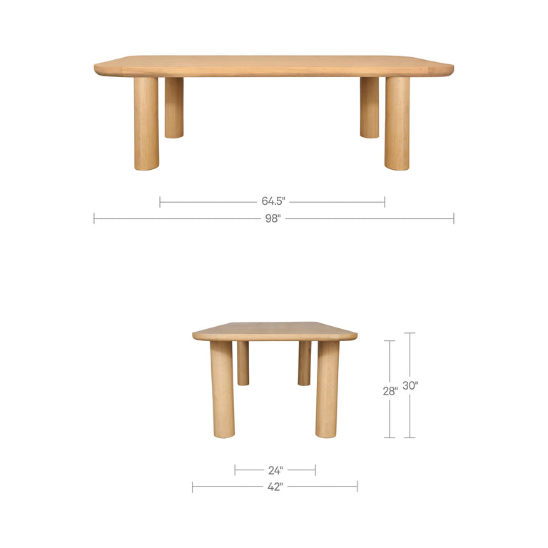 ANDERS DINING TABLE LARGE NATURAL