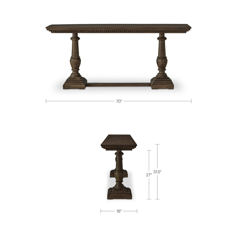 EVERSON CONSOLE TABLE BROWN
