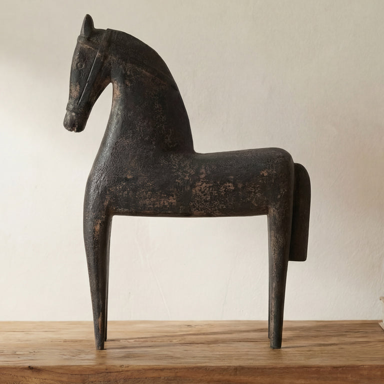 GALLANT WOODEN SCULPTURE BLACK