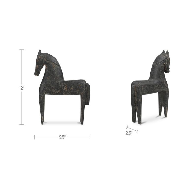 GALLANT WOODEN SCULPTURE BLACK