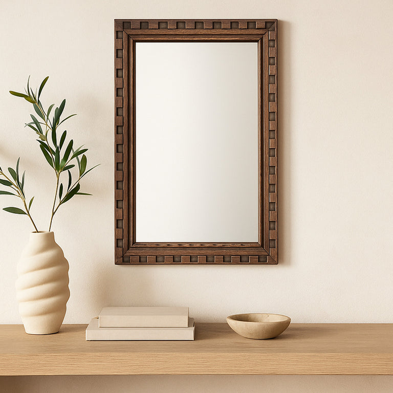 HOLLAND MIRROR LARGE BROWN