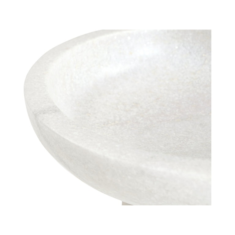 PALERMO PEDESTAL BOWL WHITE MARBLE