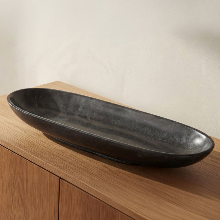 VENETIA TRAY BLACK MARBLE