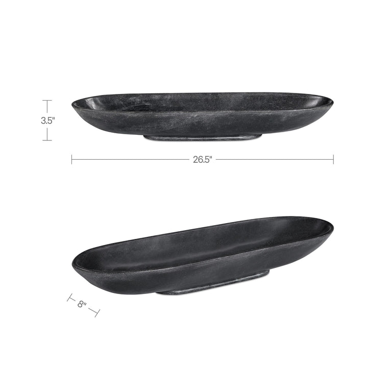 VENETIA TRAY BLACK MARBLE