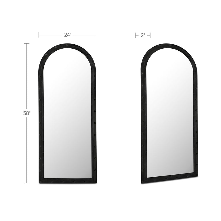 HUGHES FLOOR MIRROR IRON GREY
