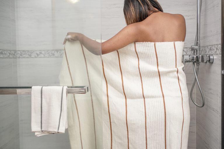 WARI HANDWOVEN ETHIOPIAN COTTON WAFFLE BATH TOWEL | BATH
