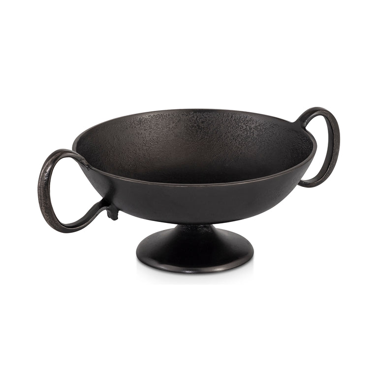 FLORIS DECORATIVE BOWL ANTIQUE BRASS CAST ALUMINUM