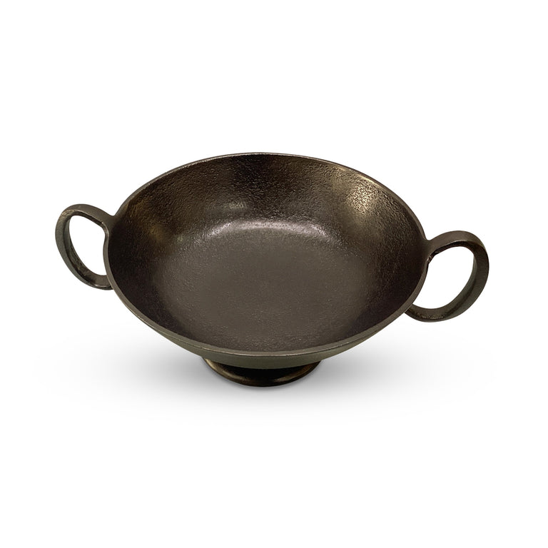 FLORIS DECORATIVE BOWL ANTIQUE BRASS CAST ALUMINUM