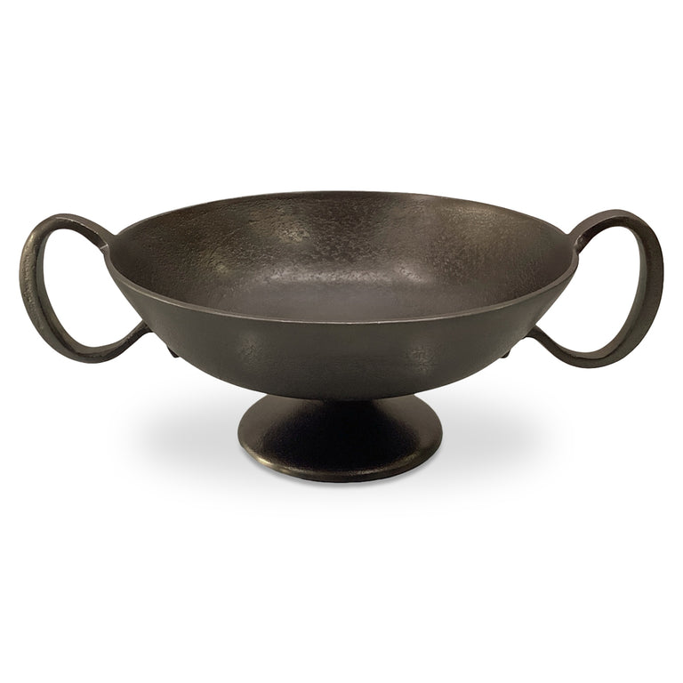 FLORIS DECORATIVE BOWL ANTIQUE BRASS CAST ALUMINUM