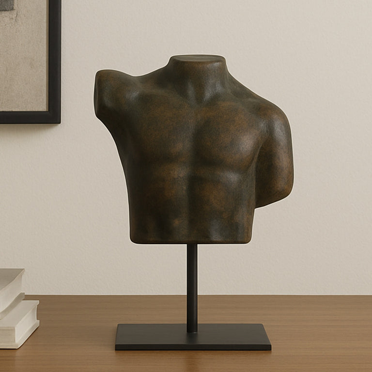 VICTOR CAST ALUMIINUM SCULPTURE AGED BLACK