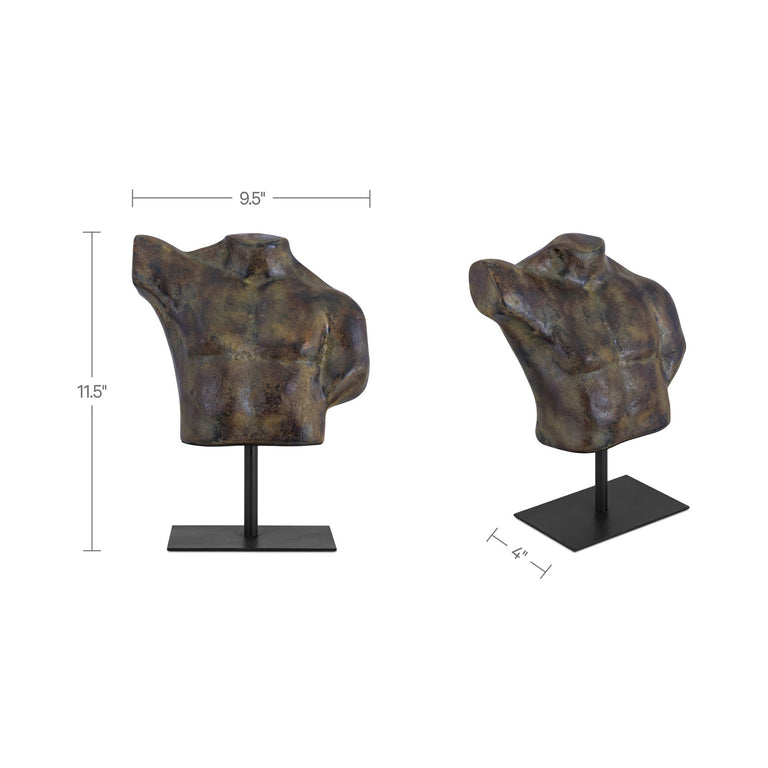 VICTOR CAST ALUMIINUM SCULPTURE AGED BLACK