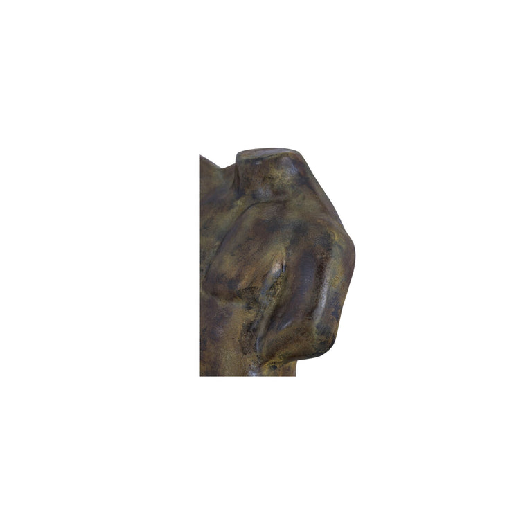 VICTOR CAST ALUMIINUM SCULPTURE AGED BLACK