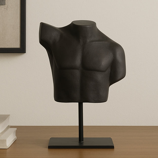 VICTOR CAST ALUMIINUM SCULPTURE AGED BLACK
