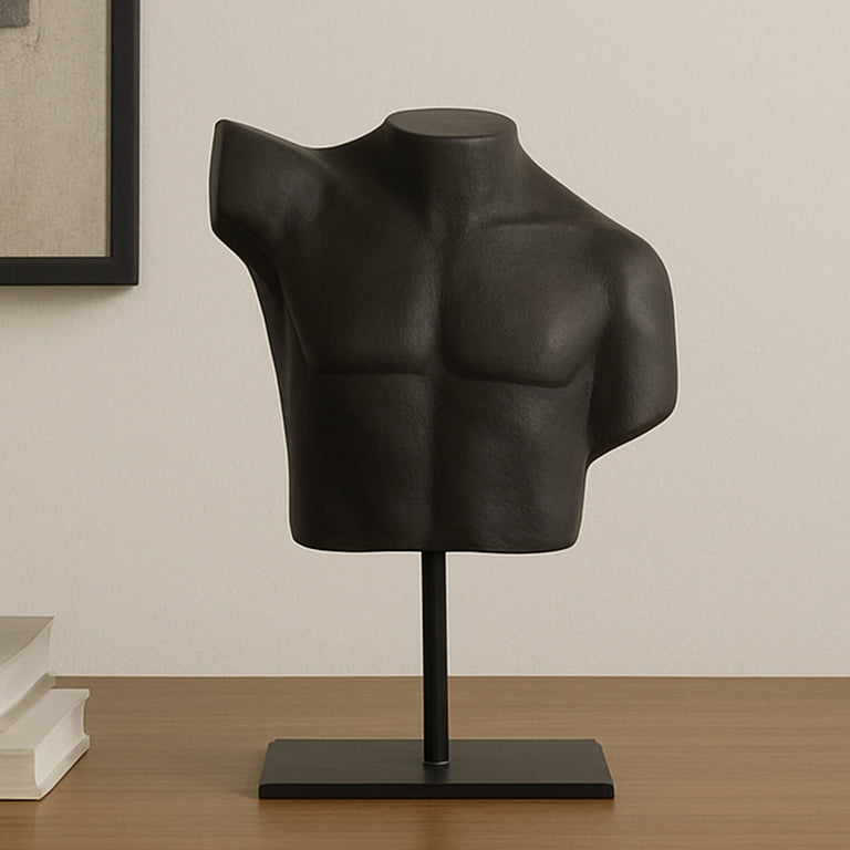 VICTOR CAST ALUMIINUM SCULPTURE AGED BLACK
