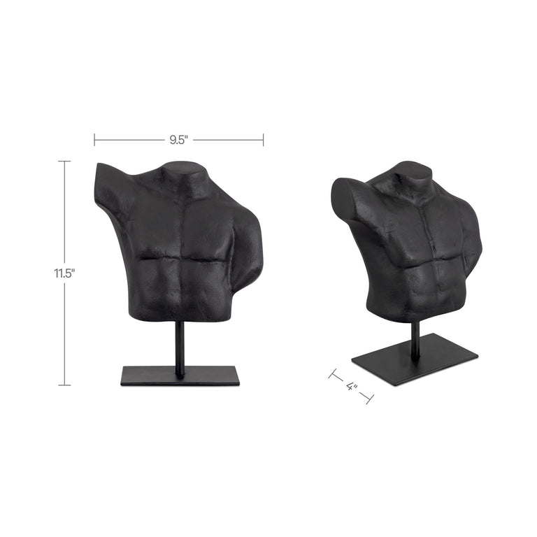 VICTOR CAST ALUMIINUM SCULPTURE AGED BLACK