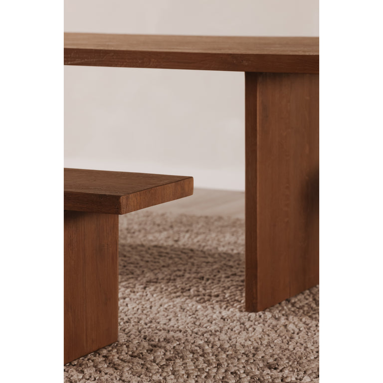 KOSHI DINING TABLE SANDBLASTED AMBER OAK