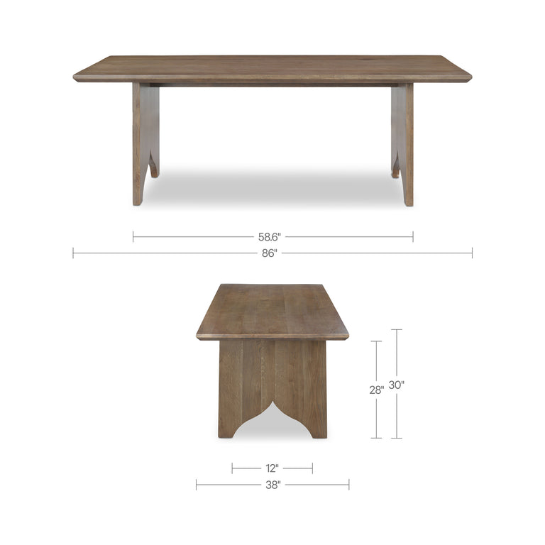 LAKE DINING TABLE BROWN
