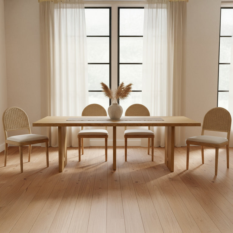 CLAIRE DINING CHAIR NATURAL-SET OF TWO