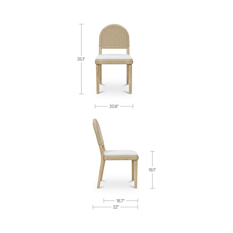 CLAIRE DINING CHAIR NATURAL-SET OF TWO