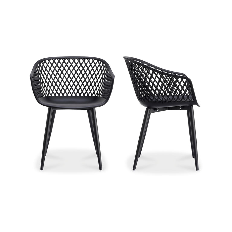 PIAZZA OUTDOOR CHAIR BLACK - SET OF TWO