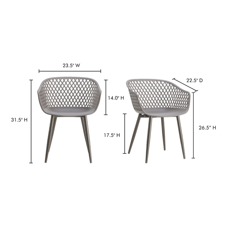PIAZZA OUTDOOR CHAIR BLACK - SET OF TWO
