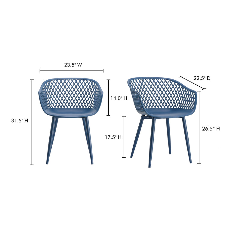 PIAZZA OUTDOOR CHAIR BLACK - SET OF TWO