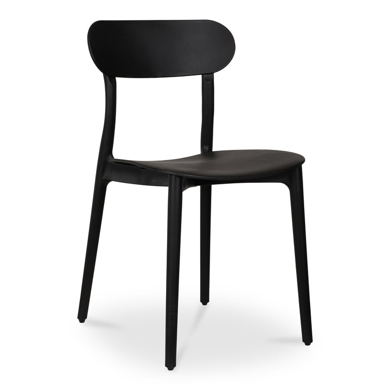 KENT OUTDOOR DINING CHAIR BLACK - SET OF TWO