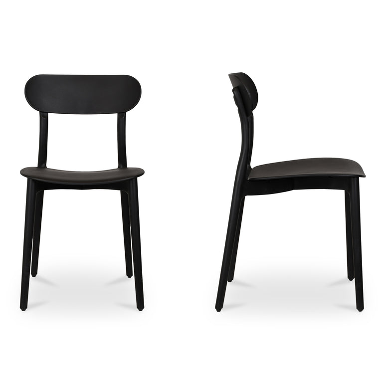 KENT OUTDOOR DINING CHAIR BLACK - SET OF TWO