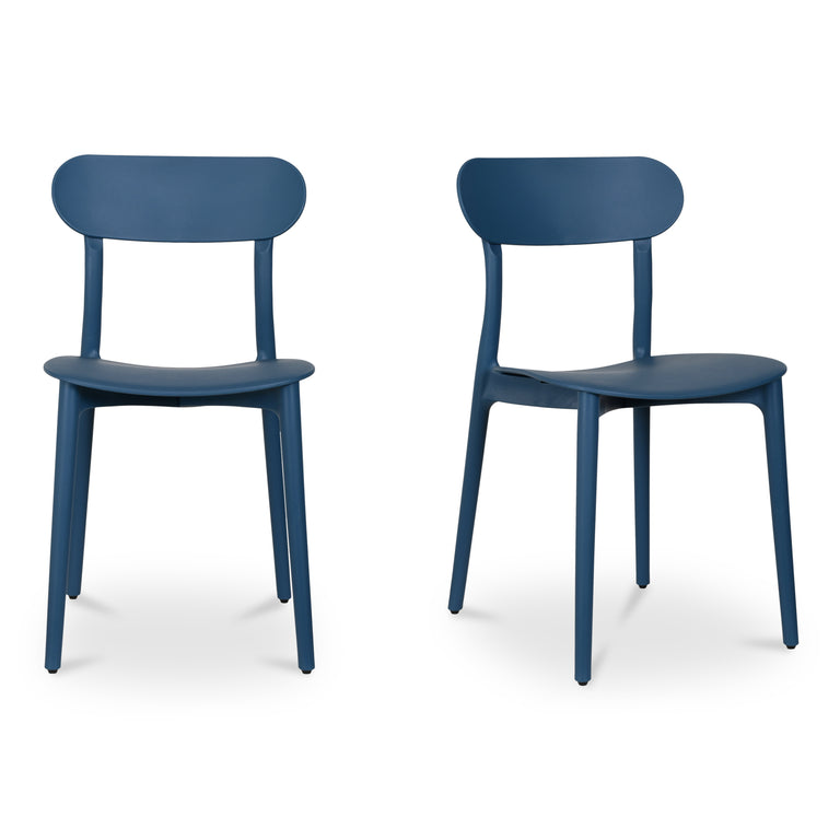 KENT OUTDOOR DINING CHAIR BLACK - SET OF TWO
