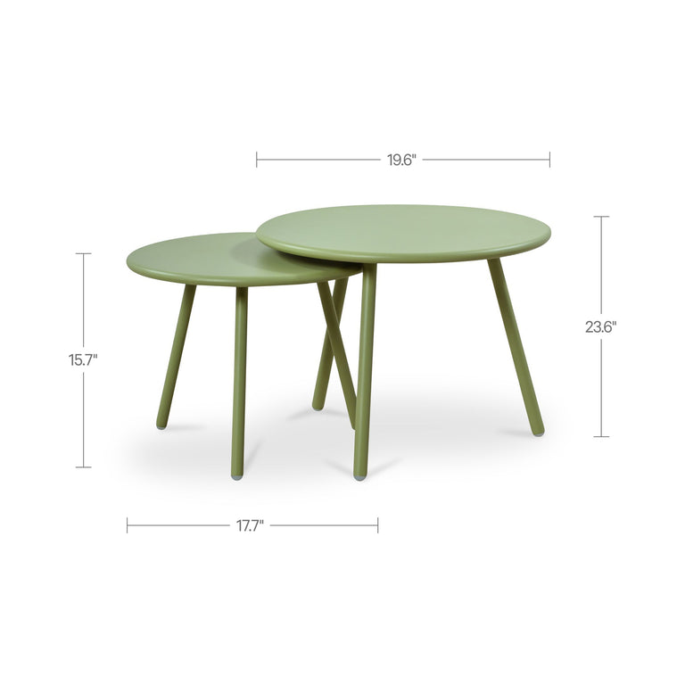 KARI OUTDOOR NESTING COFFEE TABLE BLACK