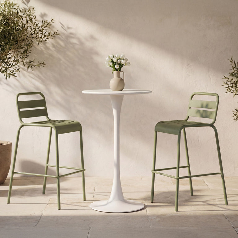 GAGE OUTDOOR BAR TABLE WHITE