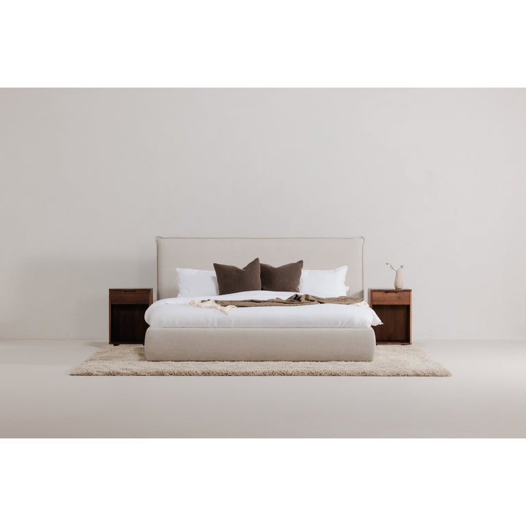 LUZON KING BED LIGHT GREY